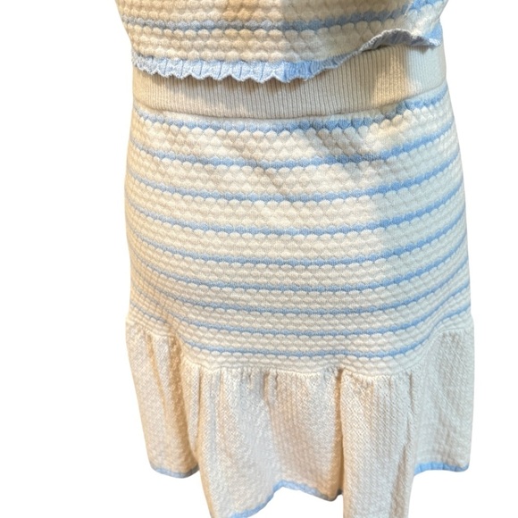 Freshman199 baby Blue and White Striped Two-Piece Set Net design - Picture 11 of 12